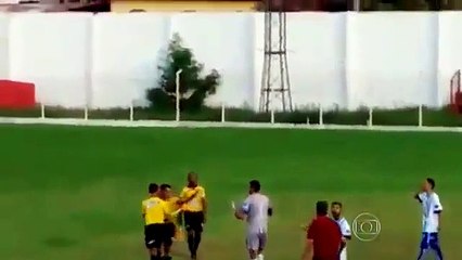 Referee Pulls Out A GUN During Football Match in BRAZIL