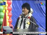 Evo Morales pide evitar consumo de contrabando para cuidar economía