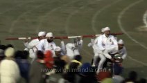 Breathtaking bike stunts by Punjab Police recruits - Rural Olympics, India