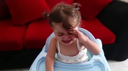 Funny Child dancing and carrying