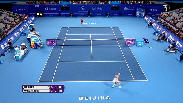 Caroline Wozniacki vs Angelique Kerber Amazing Point HD BEIJING 2015