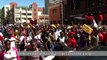 South African trade unionists march through Cape Town