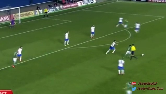 1 - 0 Steven Davis Goal - Northern Ireland vs Greece (Euro Qualification 2015)