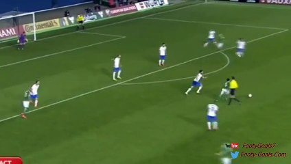 1 - 0 Steven Davis Goal - Northern Ireland vs Greece (Euro Qualification 2015)