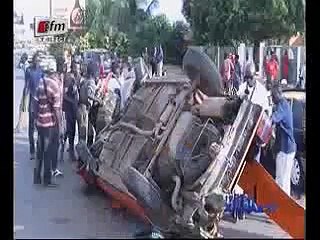 Accident à Ouakam׃ la collision entre  deux taxis fait 8 blessés, ,un