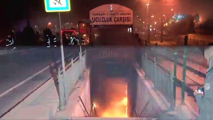 Topkapı’da yeraltı çarşısında korkutan yangın