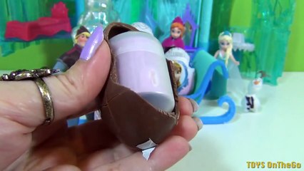 5 Huevos Sorpresa Frozen con Trineo de Aventuras y Palacio Luces Mágicas