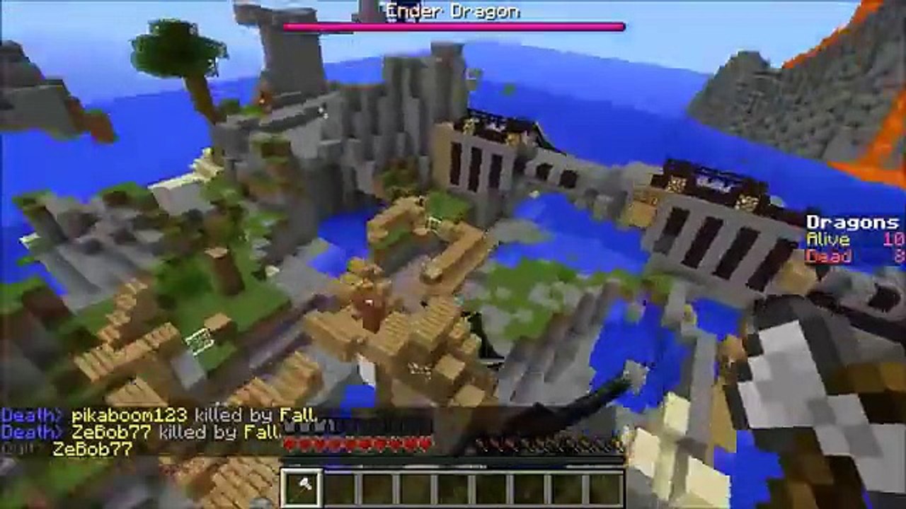 Minecraft_ ENDER DRAGON DESTRUCTION (AVOID THE DRAGONS OR DIE!) Mini-Game