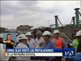 Vicepresidente visita instalaciones de la Refinería de Esmeraldas