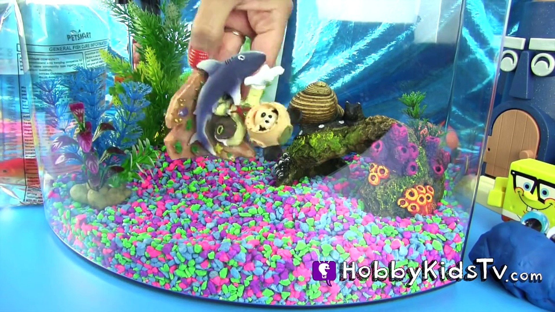 Mickey Mouse Tank! Surprise Sea Eggs: Ariel SpongeBob HobbyKidsTV - Dailymotion Video