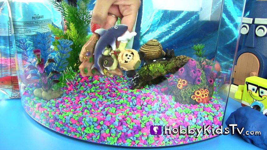 Mickey Mouse Dives in Fish Tank! Surprise Sea Eggs: Ariel