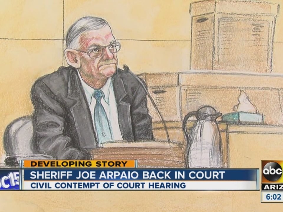 Sheriff Joe Arpaio back in court