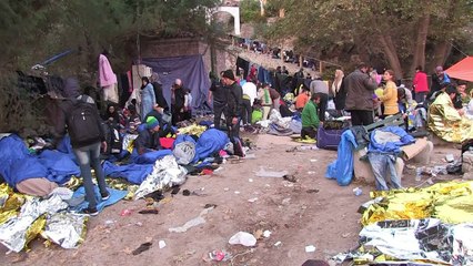 Migrants continue to arrive on the shores of Lesbos