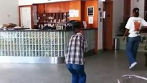 Angry Man With No Arms Destroys Hotel Lobby