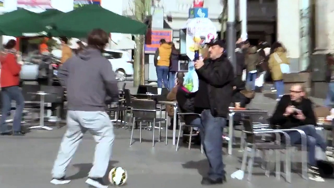 Cristiano Ronaldo dresses up as a homeless man and pranks Madrid with his skills