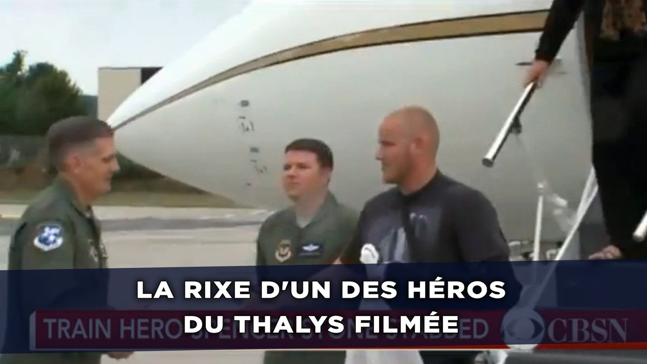 La rixe d'un des héros du Thalys filmée