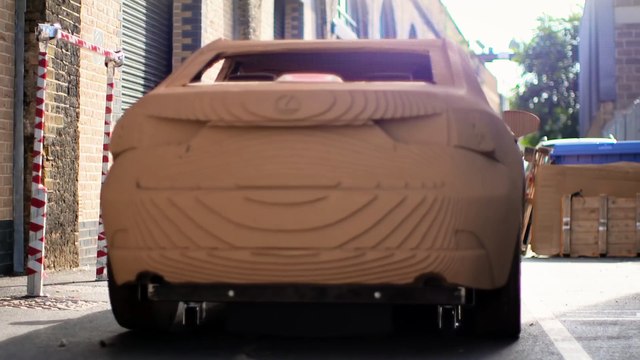 Ride this amazing Laser-Cut Cardboard Origami Car from Lexus!