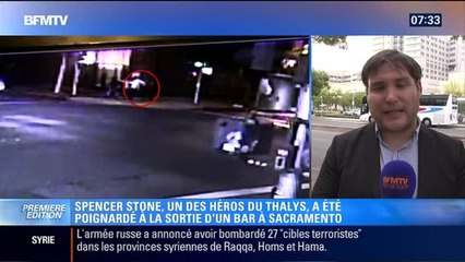 BFM TV : l'agression de Spencer Stone le héros du Thalys en vidéo