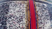 Worlds Biggest Traffic Jam 50 Lanes China