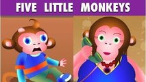 Five Little Monkeys Jumping on the Bed Nursery Rhyme - Cartoon Animation Rhymes Songs for