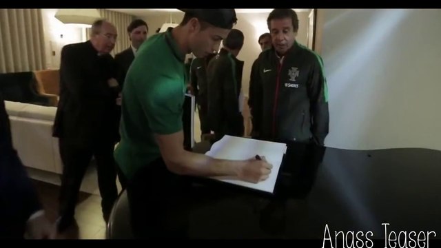 Cristiano Ronaldo with Portugal NT behind the scenes