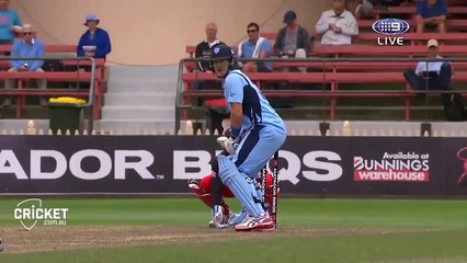 South Australia fall of wickets Vs NSW Blues Game played 9-10-2015