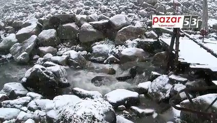 RİZE'DEN LAPA LAPA KAR YAĞIŞI GÖRÜNTÜLERİ