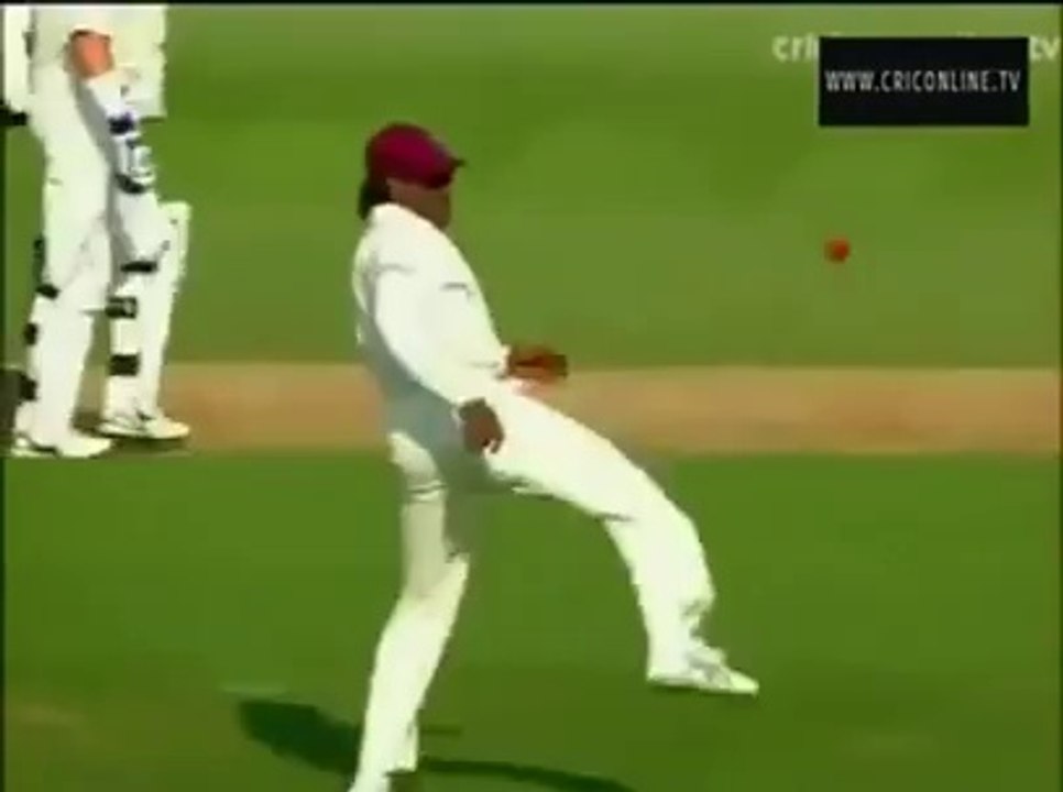 Football Match On Cricket Ground . Chris Gayle v/s Doug Bollinger