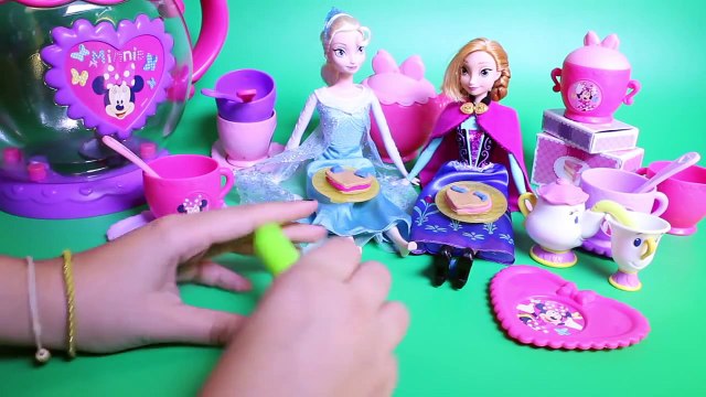 FROZEN Play Doh Tea Time Party Disney Minnie Mouse BowTique Tea Playset Play Dough Treats