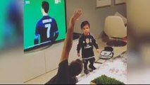 Así celebra el hijo de Keylor Navas los goles de Cristiano Ronaldo | 2015