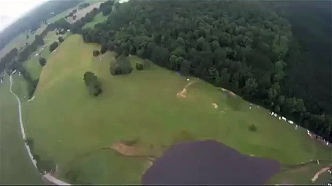 Skydiver Parachuting Crash Into Parked Truck