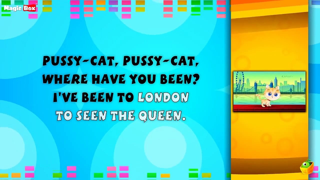 Pussy Cat Pussy Cat Lyrical Video | English Nursery Rhymes Full Lyrics For Kids & Children