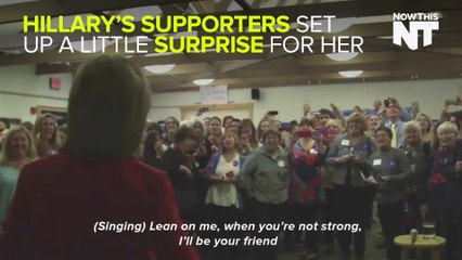 Hillary Supporters Organized A Surprise Sing-Along
