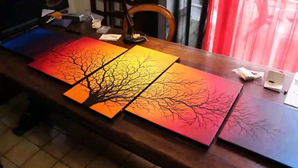 Peinture design : Saisons.