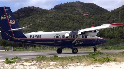 Crazy Landings - St.Barth Nose-down arrivals - Dash 6 Twin Otter ( HD )