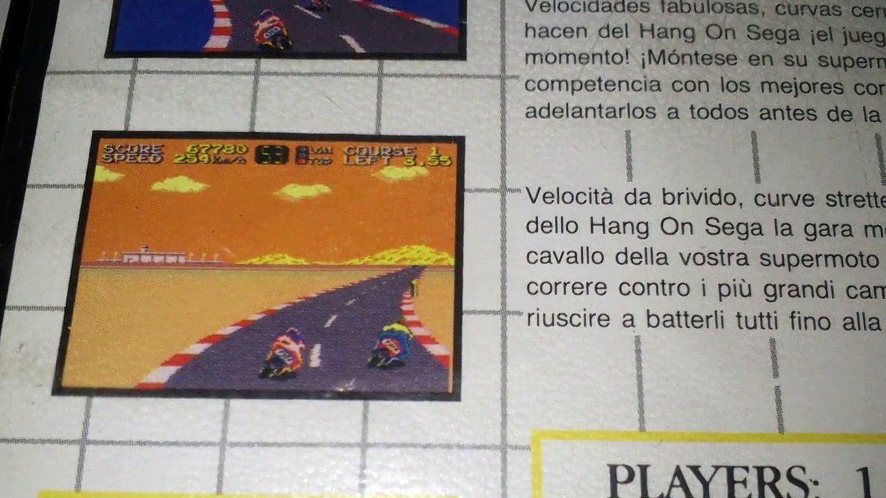 INFO HANG-ON SEGA MASTER SYSTEM