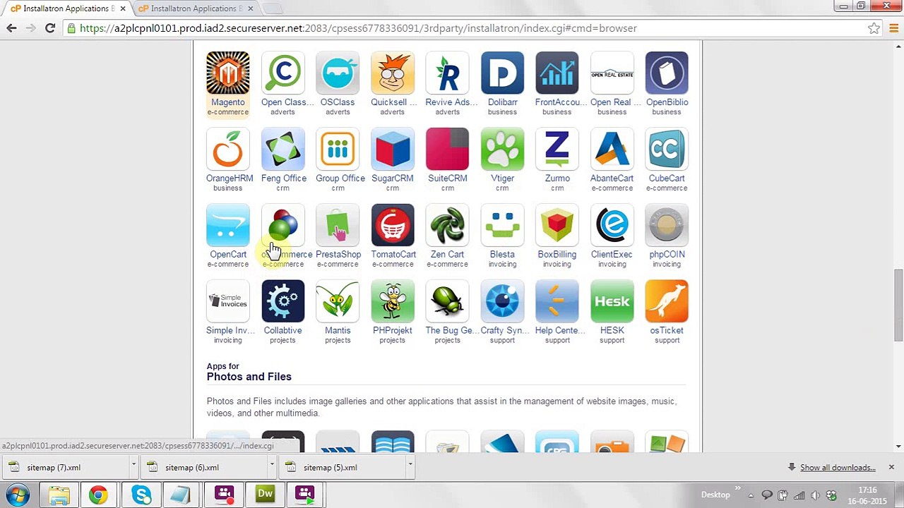How to installed the Os commerce through cpanel of hostwebsite4u.com?