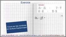 Maths 5ème - Les nombres en écriture Fractionnaire Exercice 3