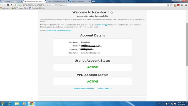 Descargar e Instalar Newshosting Octubre 2015