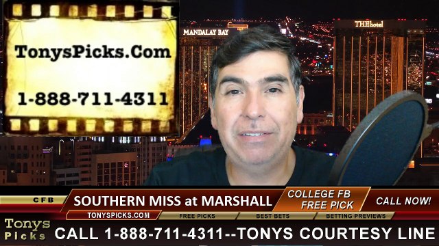 Marshall Thundering Herd vs. Southern Mississippi Golden Eagles Free Pick Prediction NCAA College Football Odds Preview