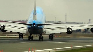 KLM 747 側風飛機著陸