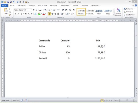 Word - Savoir utiliser les Tabulations dans Word