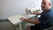 Maquina de coser para tapicería, brazo largo,doble aguja y triple arrastre