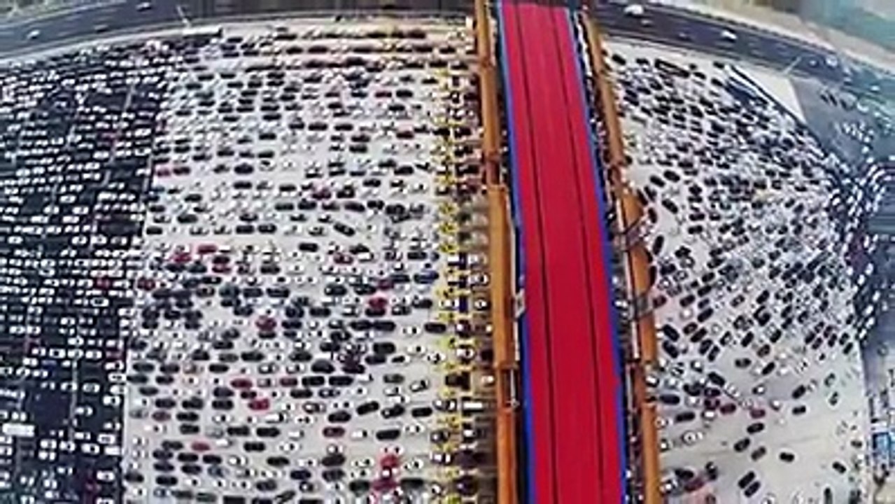 Embouteillage record en chine