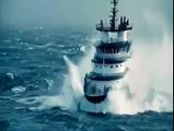 ship caught in storm