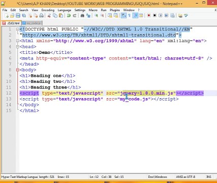 JAVASCRIPT AND JQUERY INTRODUCTION (IN HINDI)-5 EVENTS