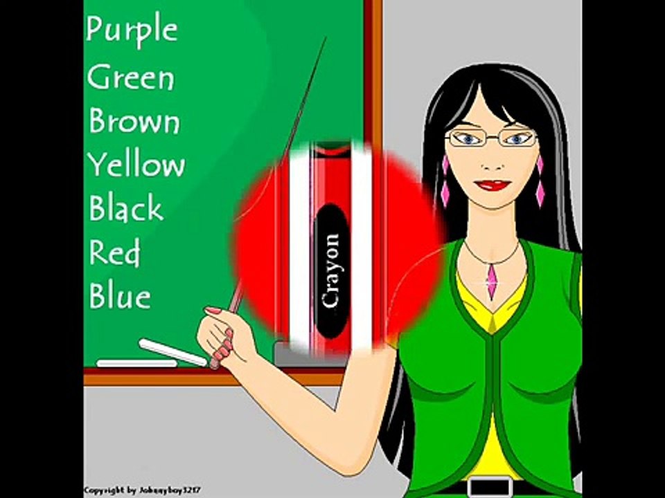 Learn Your Colors With Crayons For Children kindergarten (Spanish & English spelling)