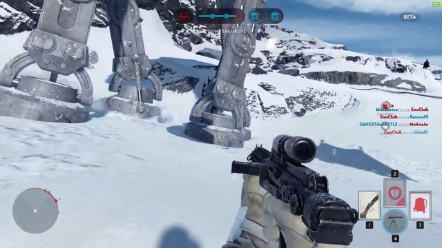 Luke Skywalker gets hilariously killed by Walker AT-AT in Star Wars BAttlefront