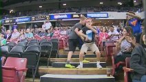 Hilarious Kid dances in Stands during Basketball game