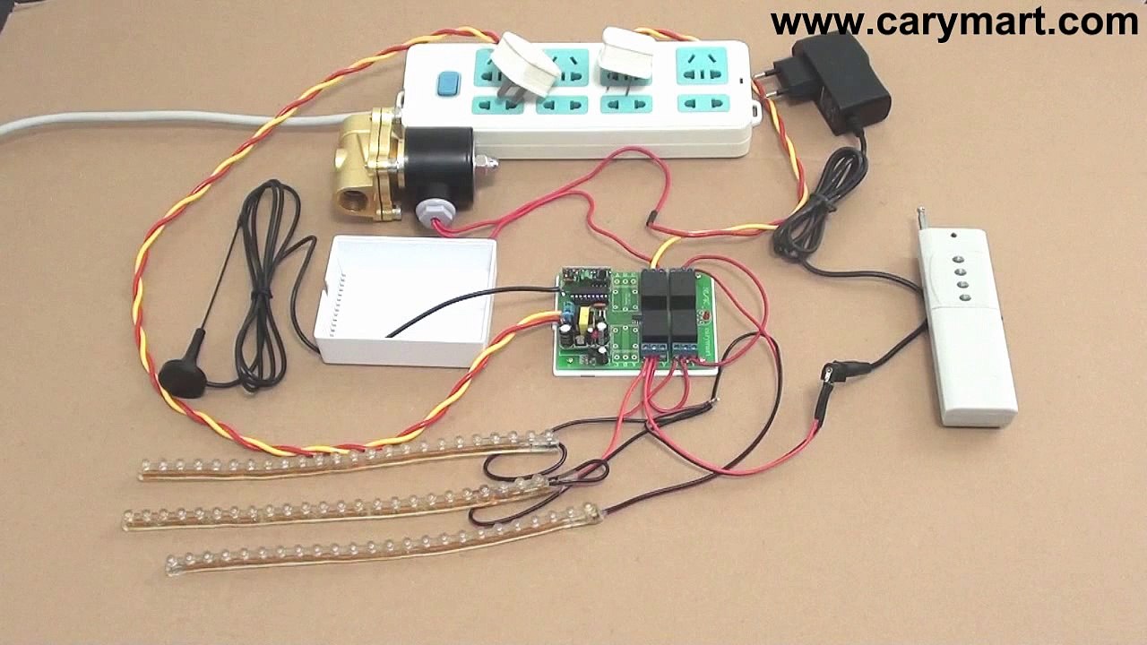 Wireless Funkfernsteuerung-Brunnen-Elektromagnetventil und LED-Lichtstreifen Funkfernsteuerung Technic